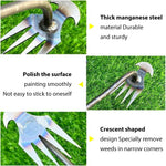HASTHIP Weeder Hand Tool for Garden and Lawn Weeding 35cm Steel 4-Claw Puller | 2 PCS