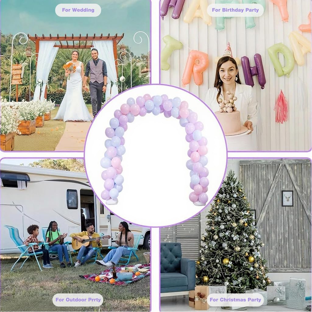 HASTHIP Balloon Arch Stand Kit for Wedding and Party Decor with 8 ft x 6 ft Adjustable PVC Frame