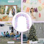 HASTHIP Balloon Stand Kit for Party Decorations with Water-Filled Base and 160cm Height | Reusable 19 Clips Set