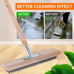 HASTHIP 11.8in Stainless Steel Bristle Scrub Brush Head for Heavy-Duty Cleaning