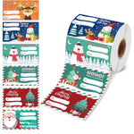 HASTHIP Christmas Gift Tags 500 pcs for Presents featuring Self Adhesive Design and 6 Patterns | To and From Stickers 2.95x1.6 in