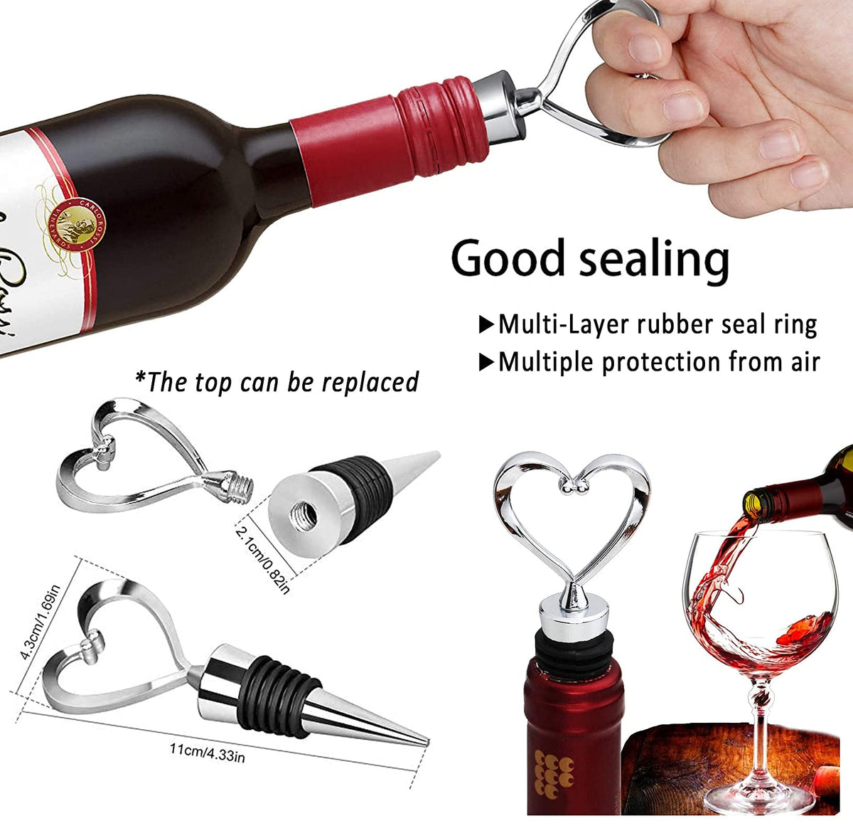 HASTHIP Wine Opener Gift Set for Home and Bar with 3 pcs Wing Corkscrew | Zinc Alloy Ergonomic Design