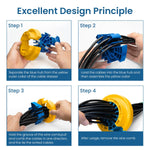 HASTHIP® Cable Comb Tool for Organized Cable Management of Ethernet, Audio, Data & Networking Wires up to 1/4 Inch, Universal Cabling Cable Management Tool Organizer for Home, Office & Data Centers