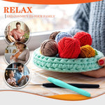 HASTHIP Crochet Hooks Set for Beginners with 40 pcs Full Kit and Ergonomic Rubber Handles | Green Case