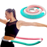 HASTHIP® Weighted Soft Hula Hoop for Adult Fitness, Weight Loss, Exercise – 3.3 lbs Weighted Spring Hula Hoop, Higher Calorie Burn, No Bruising, Multiple Workout Styles, Easy to Pack, Upgraded Design