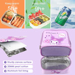 HASTHIP Lunch Box Carrier Bag for School with Double Layer Insulation and 600D Oxford | 18X10X24CM Kawaii Design