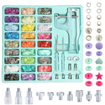 HASTHIP® Snap Buttons with Snap Pliers Set, Sewing Snap Button Machine Fastener and 300 Sets Plastic & Metal Snap Buttons Kit for Repairing, Sewing and DIY Crafting