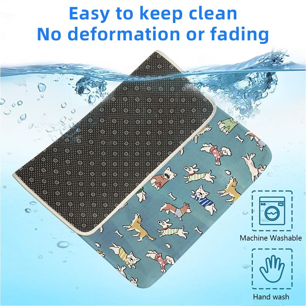 HASTHIP® Self-Cooling Pad for Dogs & Cats, Pressure Activated, No Water Needed Large Waterproof Mat for Heat Stroke Prevention for Stay Cool Indoor & Outdoor (60 * 45cm)