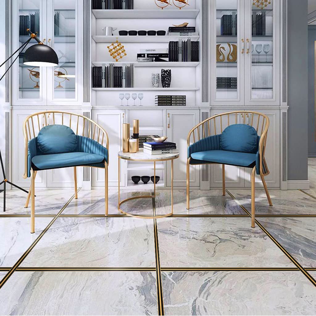 HASTHIP Floor Tiles Stickers for Walls and Floors with Self Adhesive PVC Design 2.5cm×5m | Black Golden Waterproof Tape