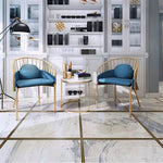 HASTHIP Floor Tiles Stickers for Walls and Floors with Self Adhesive PVC Design 2.5cm×5m | Black Golden Waterproof Tape