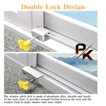 HASTHIP® 4 Juegos de Bloqueo para Ventanas Deslizantes con Llave,Cerradura de Seguridad para Niños,Tope Ajustable Aleación Aluminio Cierres Antirrobo y Anticaída Puertas y