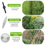 HASTHIP Grass Trimmer Blade 15cm Alloy Round Cutting Head Set with Saw & Plastic Blades | Fits Most Weed Cutter Machines