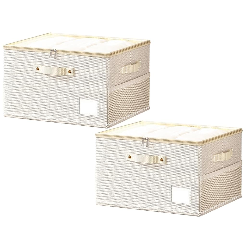 HASTHIP® Lomonmen Aufbewahrungsboxen mit Deckel, 30L Transparent Kunststoff Aufbewahrungsbox mit Verschließbarem Deckel & Griffen, Stapelbare Organizer Box für Kleidung, Spielzeug, Küche, Büro,