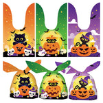 HASTHIP Halloween Treat Bags for Party Favors with Bunny Ear Closure 50Pcs 14x23cm EVA