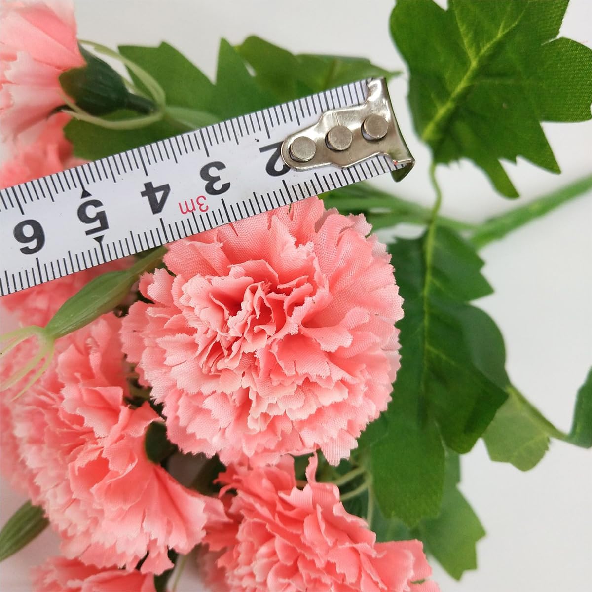 HASTHIP Artificial Carnation Flower Bunches for Home Decor with 5 Branches and Pink Blooms | Elegant Festival and Room Decoration