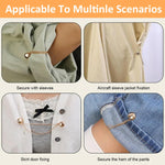 HASTHIP Magnetic Clothing Clips 8PCS with Strong Buttons for Pinless Brooch Use | Metal Design