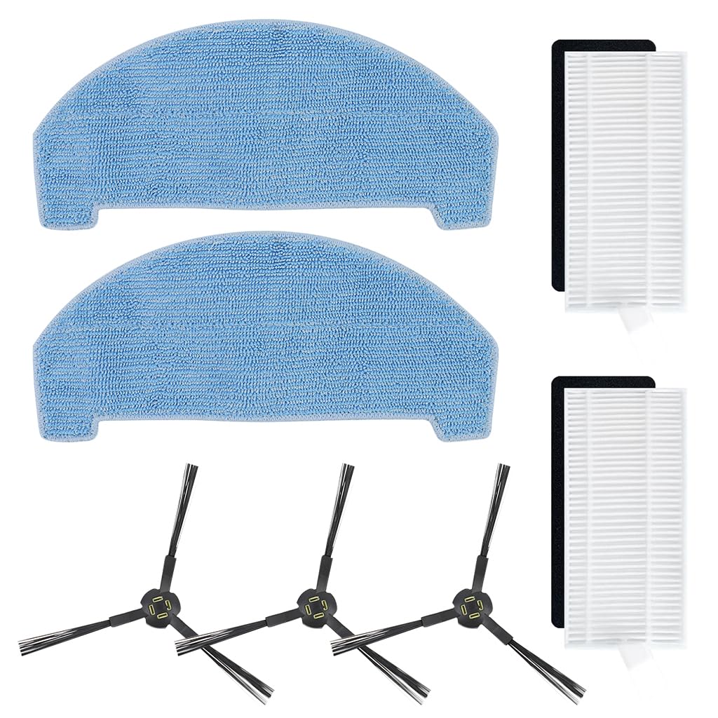 Hasthip Replacement Kit for ILIFE A20 Pro Robot Vacuum including 7Pcs Brushes Filters and Mop Cloth