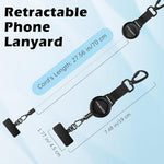 HASTHIP® Cordón Retráctil Antirrobo para Teléfono con Mosquetón Metálico de Bloqueo,Correa de Seguridad Giratoria 360° para Móvil,Llaves y Herramientas Ideal Senderismo y Escalada