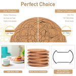 HASTHIP Mandala Coasters for Tea and Coffee Cups with 12pcs 3.9 in Cork Design | Organizer Rack Gift Set