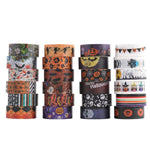 24 Roll Washi Tape Set Halloween Element Aesthetic Decorative Tape Washi Tape Set Seasonal Art Perfect for Scrapbook Supplies Bullet Journal