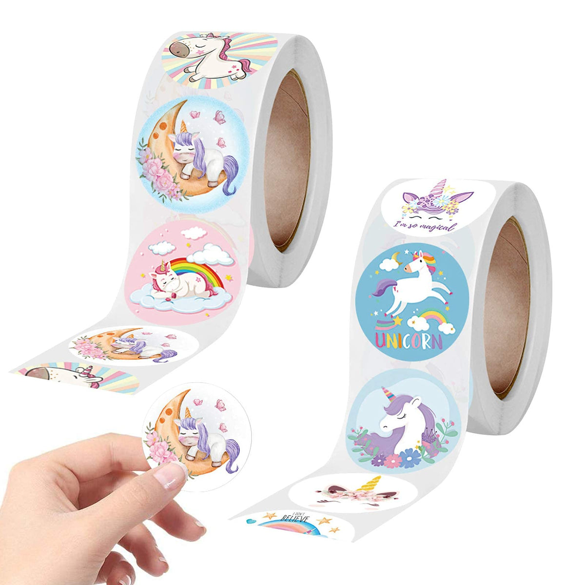 500 Pcs Thank You Stickers and 50 Pcs Thank You Card, Color Laser Film Sticker for Activities Ceremony Gift Sticker Thanksgiving Gift Sticker Invitation Stickers