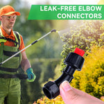 HASTHIP Drip Irrigation Accessories Set for Garden Watering with Elbow Connectors & Adjustable Emitters