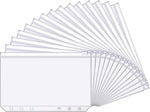 HASTHIP A6 6 Hole Binder Pockets for Documents with Zipper Closure and Clear Vinyl | 15 Pack
