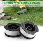 HASTHIP® 4Pcs Grass String Trimmer Wire/Weed Eater String for BLACK+DECKER Replacement, 30Ft Nylon Weed Trimmer Line Spool - BLACK+DECKER Wire/Spool for Grass Cutter Accessories with Spring & Cap