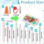 HASTHIP Yarn Needles Set for Knitting and Crochet with 43pcs Tools Featuring Storage Box