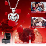 HASTHIP Preserved Real Rose Gift Box with 9 Roses and Heart Necklace for Women | Romantic Jewelry for Valentine’s Day and Anniversary