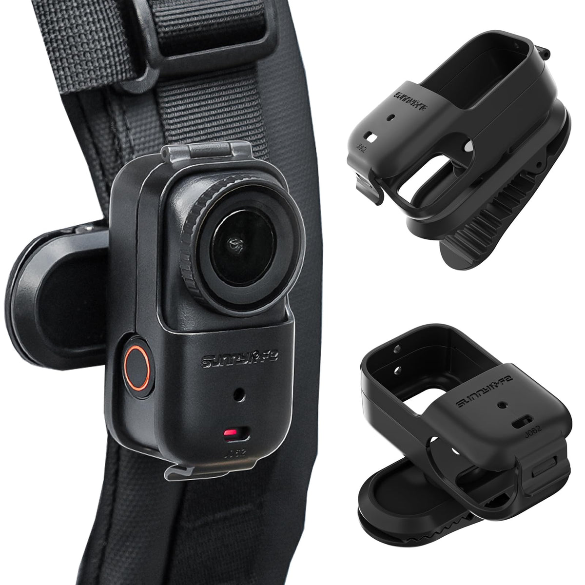 HASTHIP® Soporte de Clip para Mochila Compatible con dji Osmo Nano,Rotación de 360° Ajustable,Montaje Portátil Liberación Rápida para Viajes Ciclismo y Vlogs