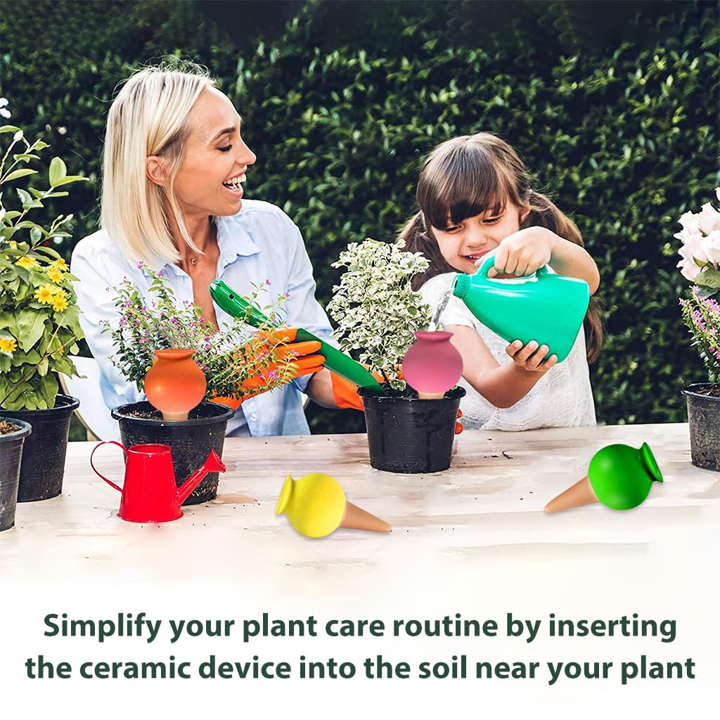 HASTHIP Drip Irrigation Kit for Pots with Porous Ceramic Watering Device 4pcs | Automatic Plant Care