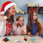 HASTHIP DIY Santa Claus Kit for Christmas Tree Decor featuring Macrame Tools and Yarn 6 Set