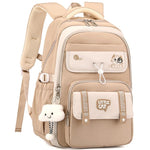 HASTHIP® School Bags for Girls Boys Cute Girls Backpack Teens Elementary School Backpacks Multi-Pocket Lightweight Daypacks Bookbags for School Travel