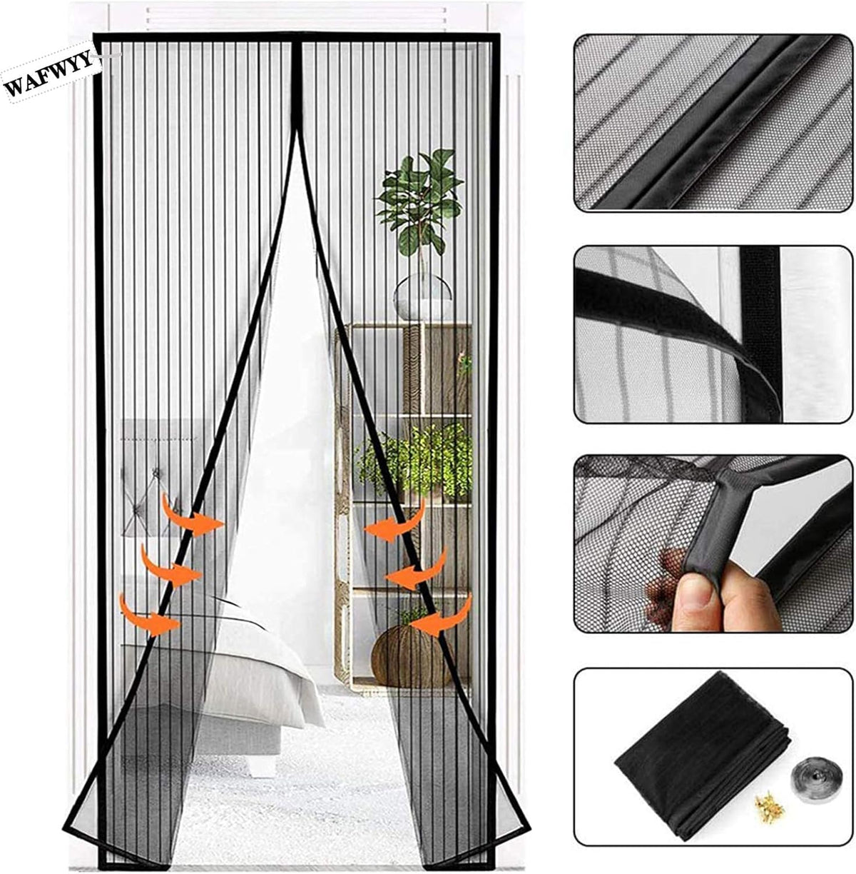 HASTHIP Mosquito Net for Bed featuring 190x100x80cm Freestanding Design and Glass Fiber Frame