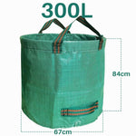 Heavy Duty Garden Waste Bag, 300L Reusable Leaf & Yard Trash Container, 80 Gallon PP Yard Debris Bag with Reinforced Handles for Lawn, Garden Tool Storage & Organic Waste Collection