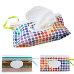 HASTHIP® Dispensador de Toallitas Húmedas para Bebés,Bolsa Portátil Recargable,Contenedor Reutilizable de Viaje con Cierre Hermético y Correa Estuche Ligero EVA para Pañales y Uso