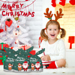 HASTHIP Christmas Gift Bags 50 pcs for Holiday Party Favors featuring Tie Up Closures | Green 13.5x23 cm Reusable Bags for Kids