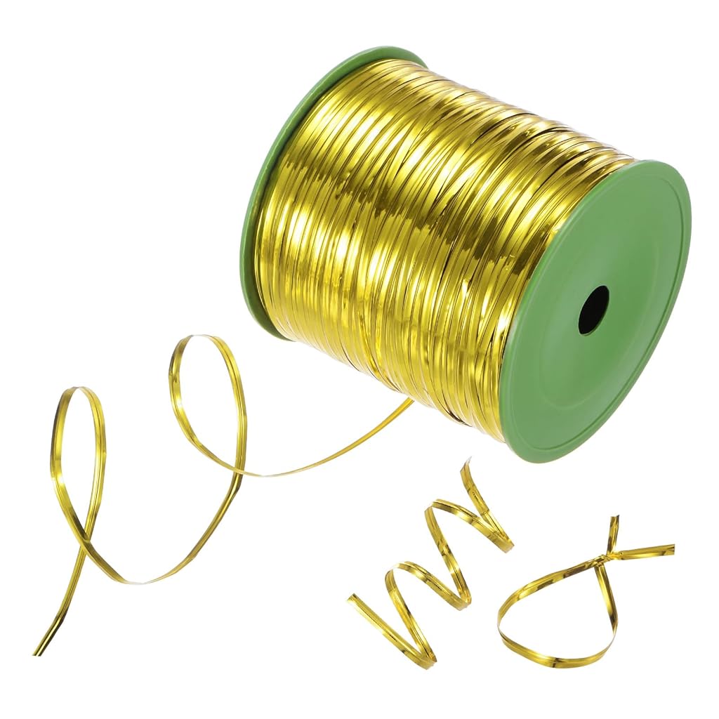 HASTHIP® 1 Roll Metallic Twist Tie Golden Foil Twist Tie 400 Yard Flexible Tie Cuttable Package Twist Tie for Food Packaging Gift & Craft Packaging, Easy Cable Organizer, Gardening