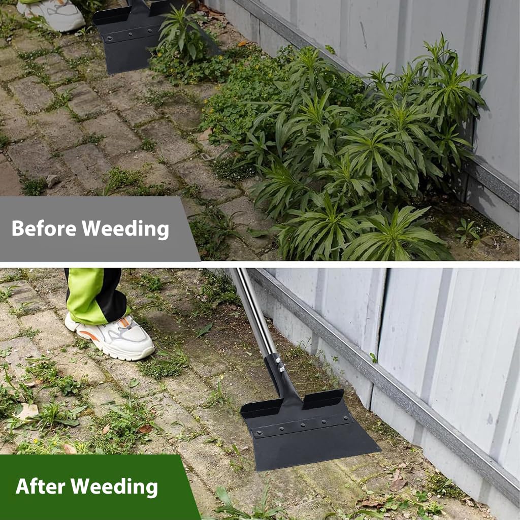 HASTHIP Garden Cleaning Shovel for Weed Removal featuring Ergonomic Handle and 120CM Steel Blade