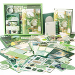 HASTHIP Vintage Paper Scrapbook Kit for Journaling with A6 Notebook and 60 Note Sheets | Portable Gift Set