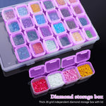 HASTHIP Diamond Painting Tools Kit for DIY Art with 46PCS and 28-Grid Organizer | Removable Shell Design