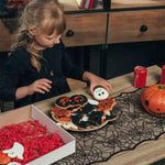 HASTHIP Halloween Table Runner for Parties with 45x180cm Black Lace Cobweb Design | Gothic Home Decor