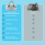 HASTHIP® Organizador de Pañales de Bebé Fieltro con Asas,Cesta Portátil Multi Compartimentos para Artículos Bebé,Bolsa Organizadora para Mamá,Regalo Baby Shower y Esenciales