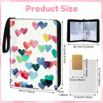 HASTHIP Instant Photo Album for Instax & Game Cards with 200 Slots and Zipper Strap | Heart Pattern PU Cover