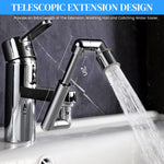 HASTHIP Faucet Extender for Kitchen and Bathroom with 1440° Swivel Arm and Brass Body | 2 Water Flow Modes