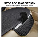 HASTHIP® 3Pcs Breathable Car Seat Covers Full Set Front & Rear Seat Covers with Anti-Slip Silicone Backing, Storage Pouches, Durable Car Seat Cushions Stylish Universal Seat Cover for Car