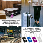 ZIBUYU® Bag Tags for Luggage Aluminum Alloy Luggage Tags for Travel Stainless Loop Tags for Suitcases & Bag Luggage Anti-Break Travel Luggage Tag - 4 Pcs