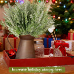 HASTHIP Artificial Snow Frosted Pine Branches for Christmas Decor with Bendable Stems | 24PCS 13.7 in