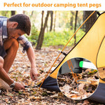 HASTHIP Tent Stakes for Camping featuring L Shaped Iron Design and 10 Pack 17cm Size | Outdoor Use